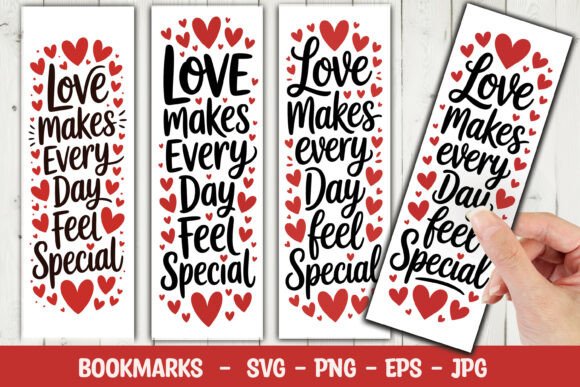 Love Quote Bookmark Svg Png Graphics For Notebooks Amp
