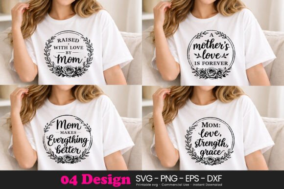 Mom Quote Design SVG Cute Mommy Graphics