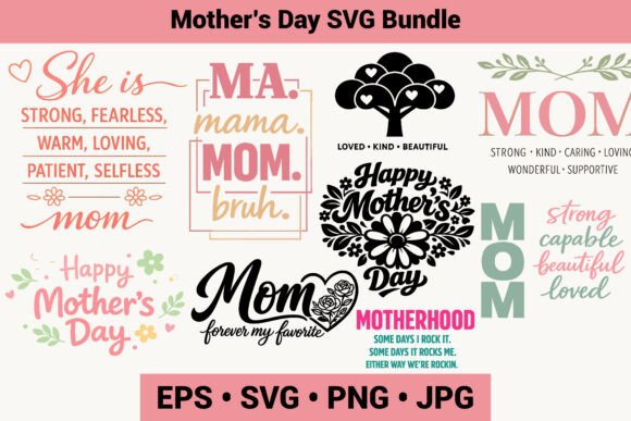 Mother’s Day Mom SVG Bundle Graphics Freebies