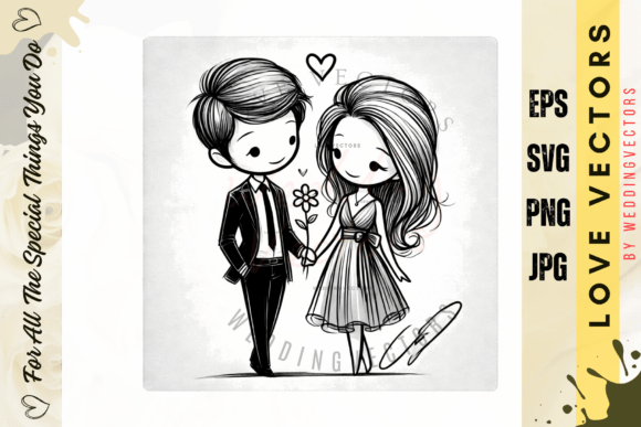 Weddingvectors - 11004258: A Romantic Graphic Asset for Creative Projects